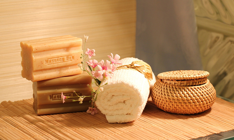 Spa essentials and relaxation elements